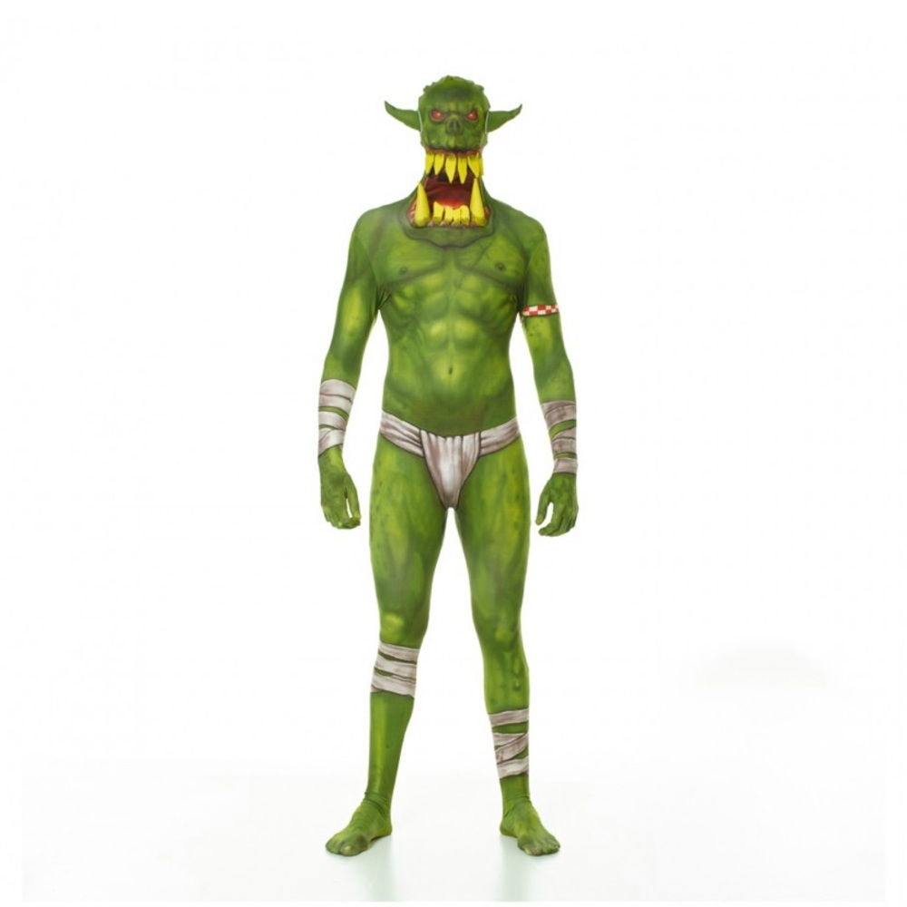 NEW XLARGE GREEN ORC ADULT MORPHSUIT